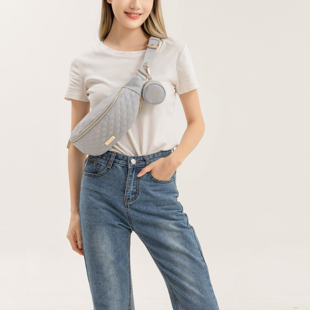 Monaco Sling Bag | Stone Grey From Luli Bebé