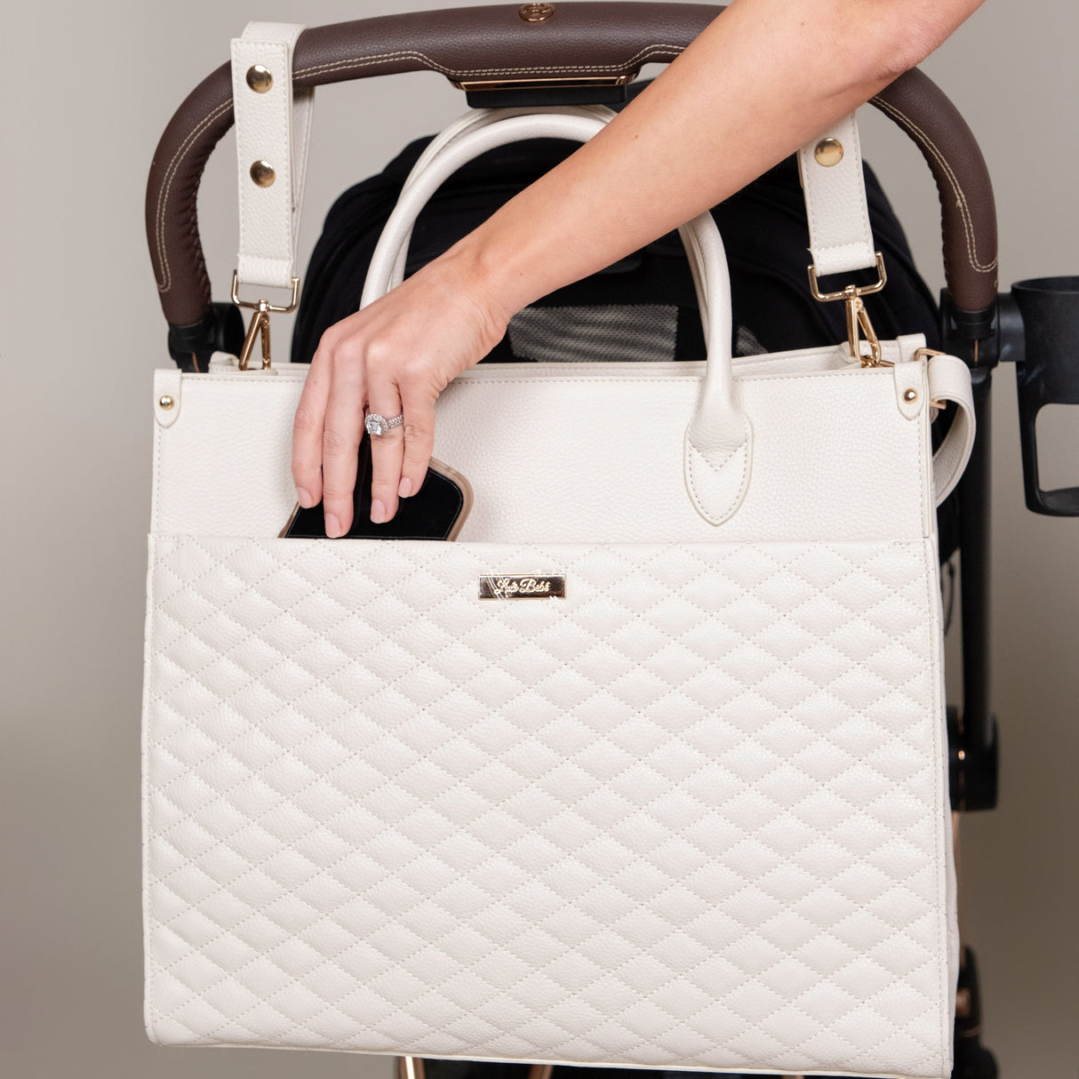 Monaco Tote Bag | Pearl White From Luli Bebé