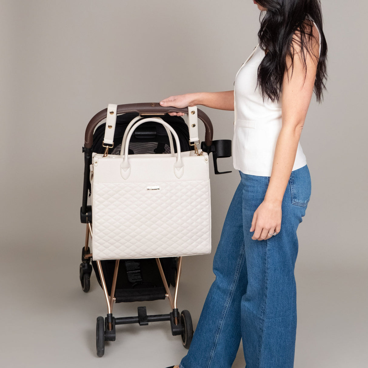Monaco Tote Bag | Pearl White From Luli Bebé