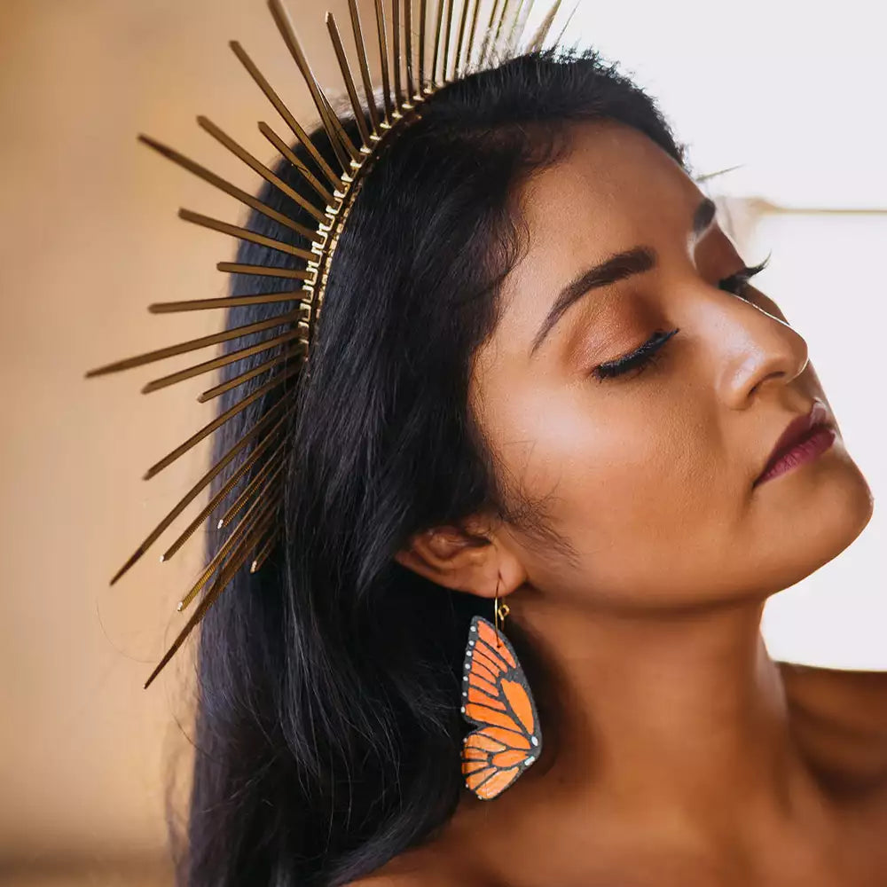 Monarch Butterfly Hoops from LE CHIC MIAMI