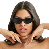 Kat x Money Moves - Black Cateye Sunglasses from TopFoxx
