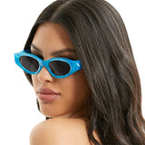 Kat x Money Moves - Blue Cateye Sunglasses from TopFoxx