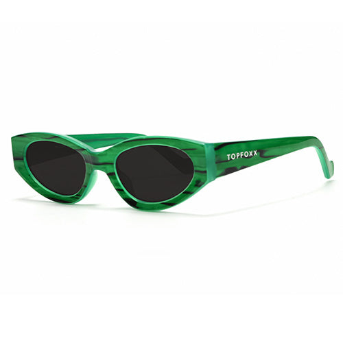 Kat x Money Moves - Green Cateye Sunglasses from TopFoxx