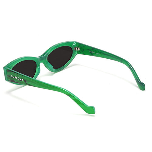 Kat x Money Moves - Green Cateye Sunglasses from TopFoxx