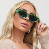 Kat x Money Moves - Green Cateye Sunglasses from TopFoxx