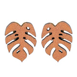 Monstera Stud Earrings - 4 Colors Available from LE CHIC MIAMI