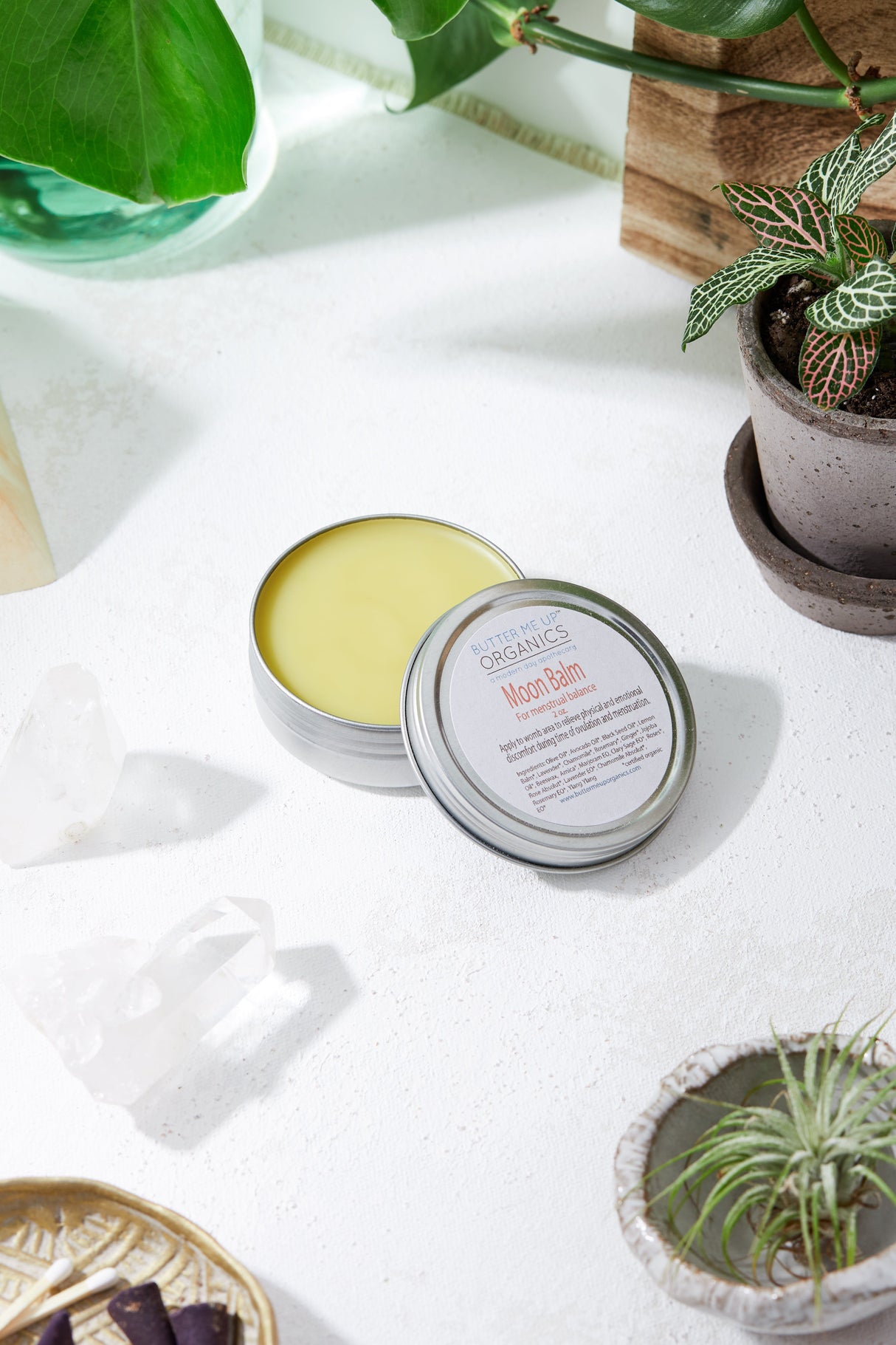Moon Balm / Menstrual Care / PMS / Period Cramps / Hormone Balancing / Ovulation Pain / Butter Me Up Organics / Organic Skincare / Organic from Butter Me Up Organics