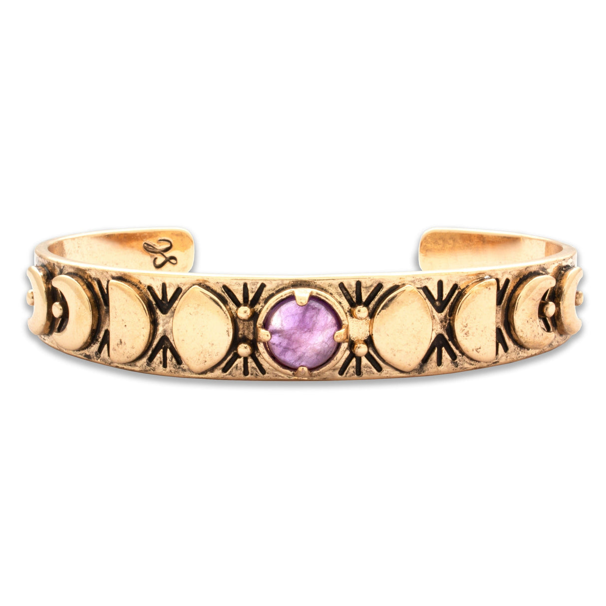 Moon Phases Cuff Bracelet | Amethyst from Hiouchi Jewels