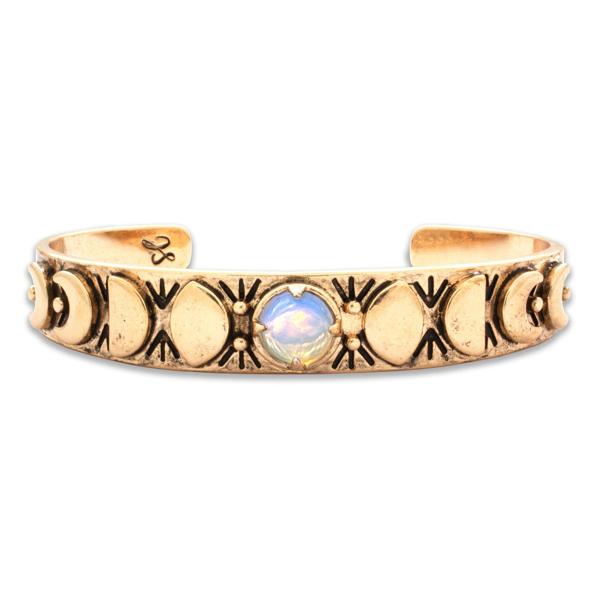 Moon Phases Cuff Bracelet | Opalite from Hiouchi Jewels