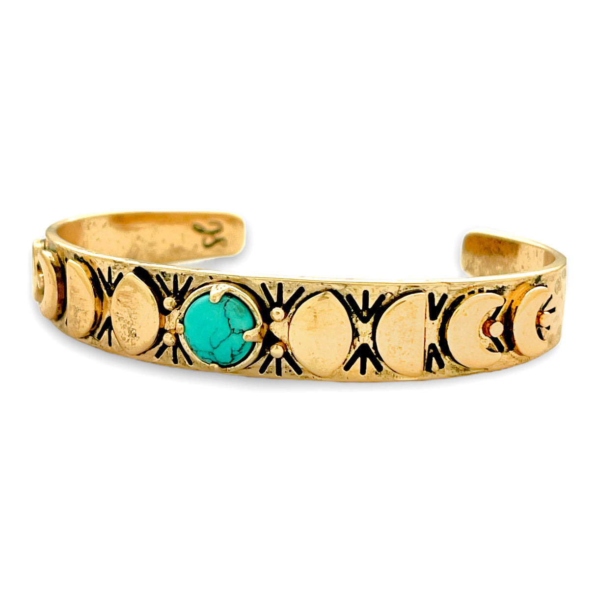 Moon Phases Cuff Bracelet | Turquoise from Hiouchi Jewels