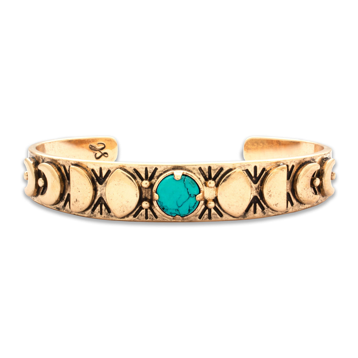 Moon Phases Cuff Bracelet | Turquoise from Hiouchi Jewels