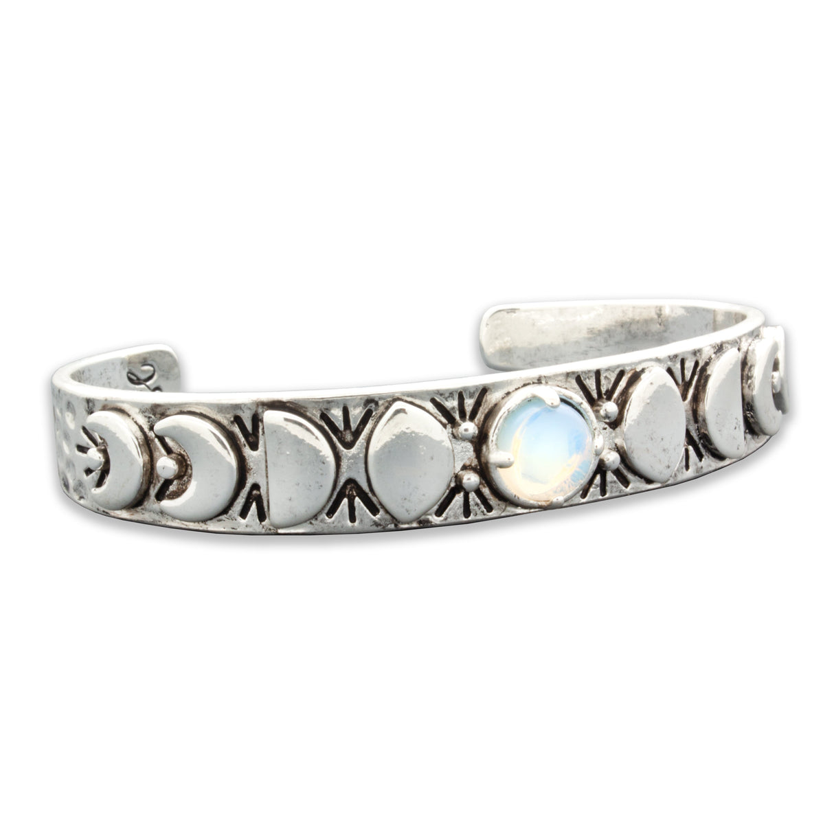 Moon Phases Cuff Bracelet | Opalite from Hiouchi Jewels