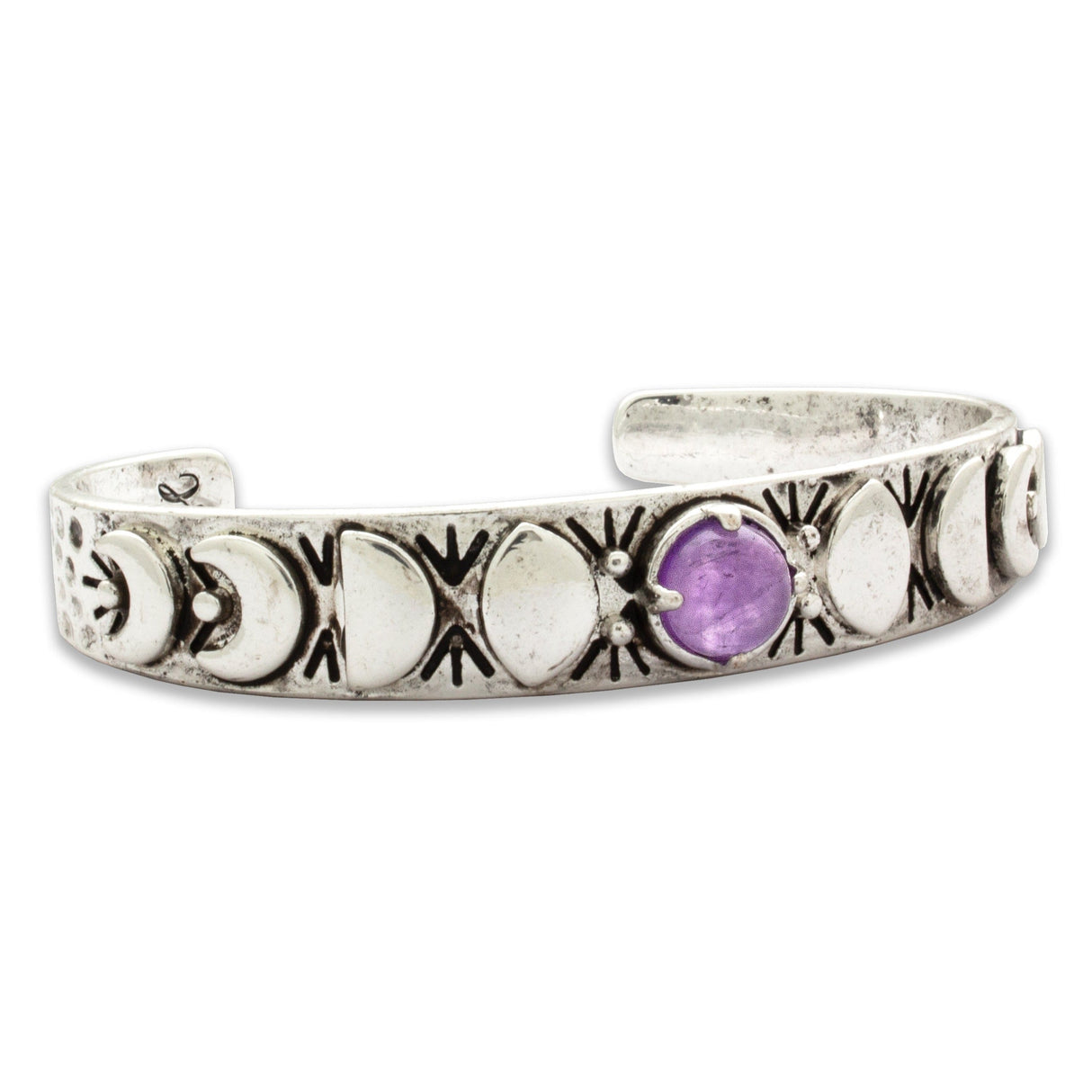 Moon Phases Cuff Bracelet | Amethyst from Hiouchi Jewels