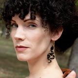 Moon Phases Snake Hoops from LE CHIC MIAMI