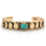 Moon Phases Cuff Bracelet | Turquoise from Hiouchi Jewels
