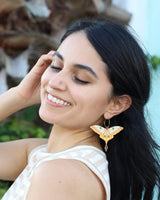 70s Moth Hoops from LE CHIC MIAMI