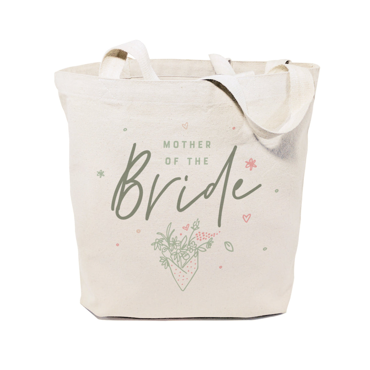 Floral Mother of the Bride Wedding Cotton Canvas Tote Bag from The Cotton & Canvas Co.