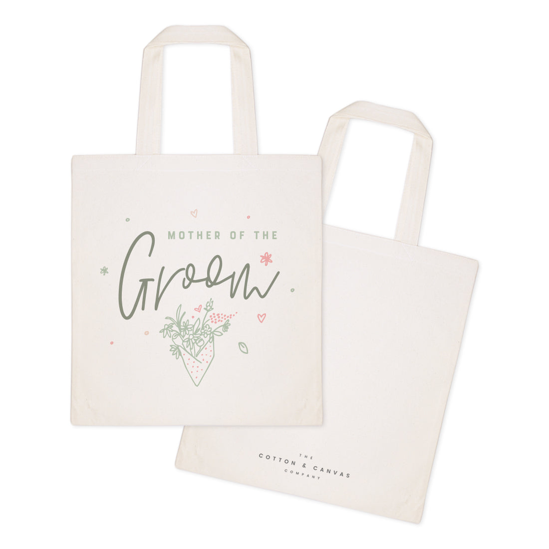 Floral Mother of the Groom Wedding Cotton Canvas Tote Bag from The Cotton & Canvas Co.