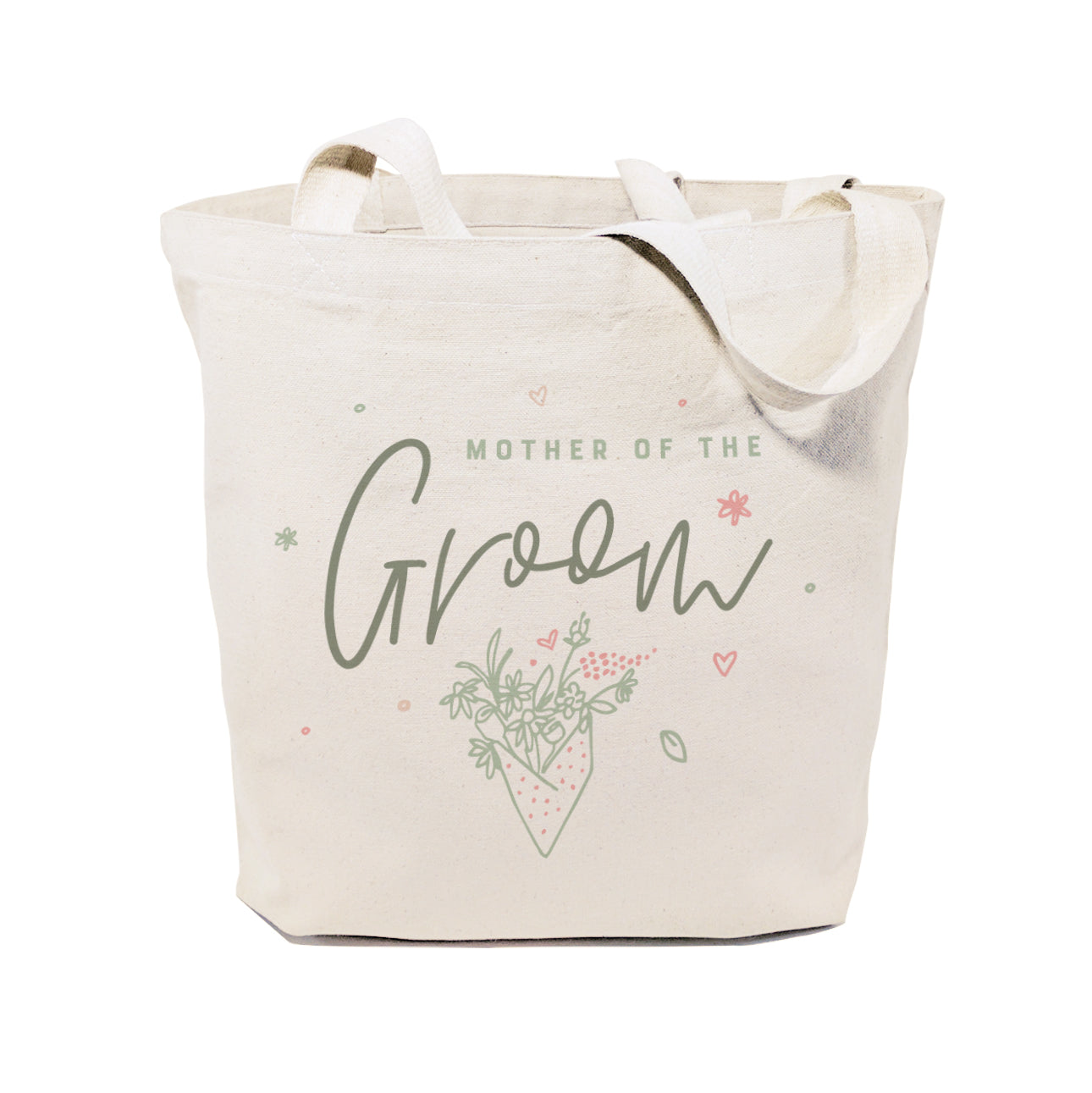 Floral Mother of the Groom Wedding Cotton Canvas Tote Bag from The Cotton & Canvas Co.