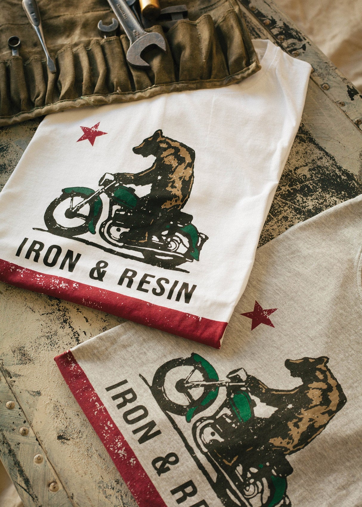 Moto Bear Tee from Iron & Resin