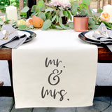 Mr. & Mrs. Cotton Canvas Table Runner from The Cotton & Canvas Co.