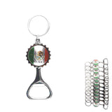 12PCS - Mexico Flag Printed Bottle Opener Keychains from Madeline Love