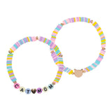 2PCS Cat Mom Heishi Beaded Stretch Bracelets from Madeline Love
