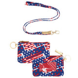 American USA Flag Patterned Id Wallet Detachable Lanyard  from Madeline Love