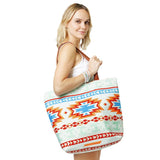 Aztec Patterned Beach Tote Bag  from Madeline Love