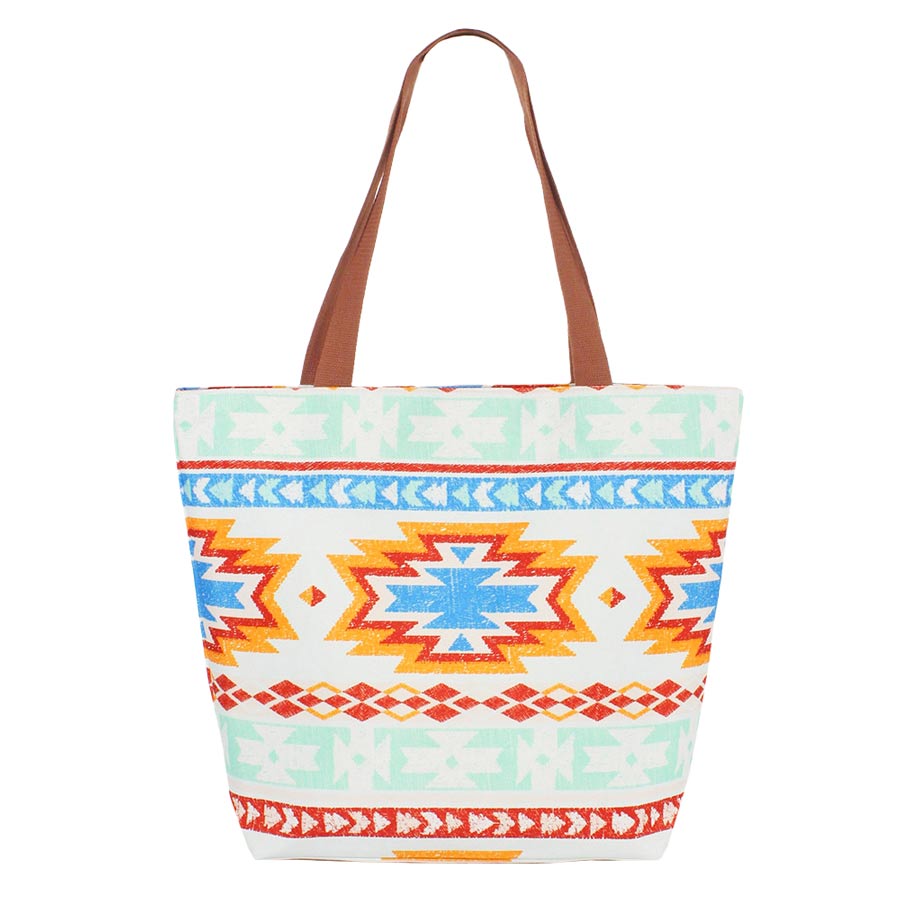Aztec Patterned Beach Tote Bag  from Madeline Love