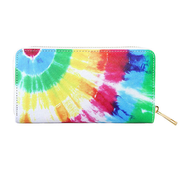 Fashionable Rainbow Spiral Tie Die Print Wallet  from Madeline Love