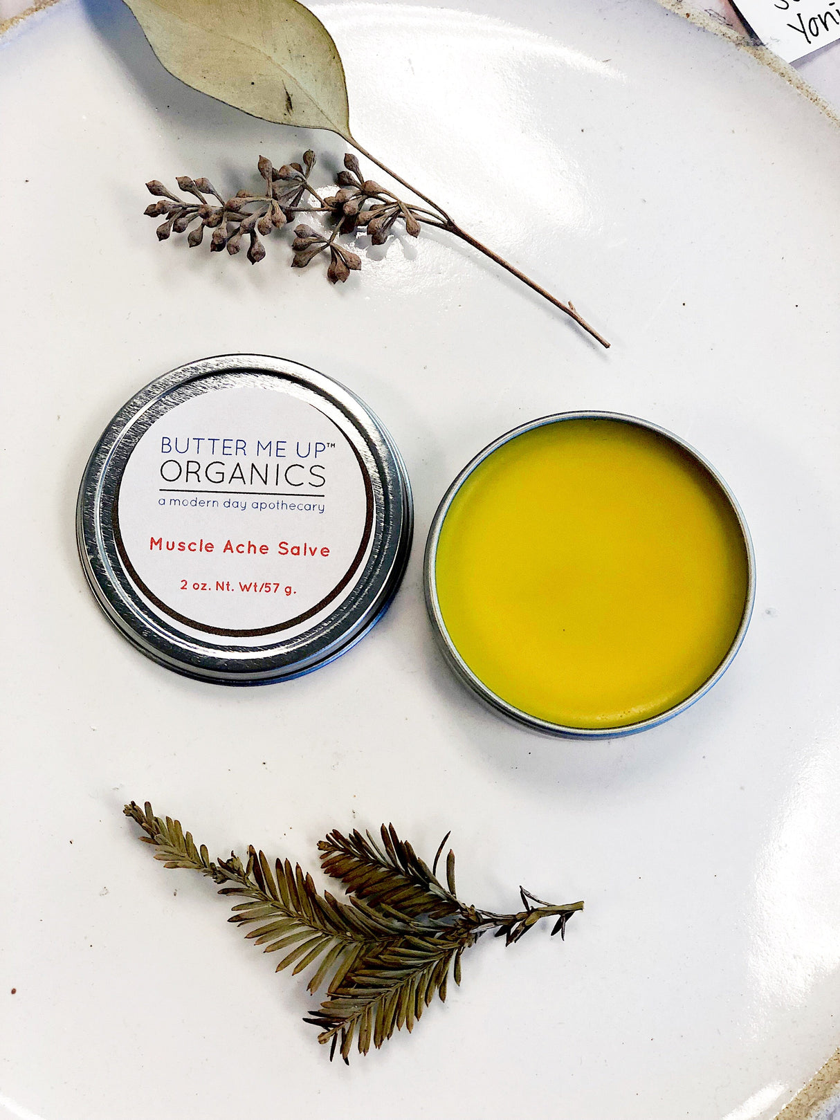 Organic Muscle Ache Salve w/ Cayenne / ZERO WASTE / Plastic Free from Butter Me Up Organics