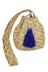 Aztec Pattern Strap Aztec Bucket Bag from Madeline Love