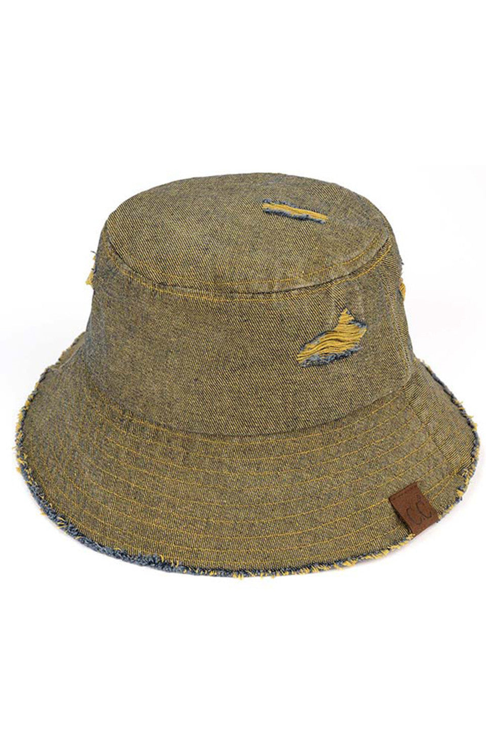 C.C STONE WASHED DENIM BUCKET HAT from Madeline Love