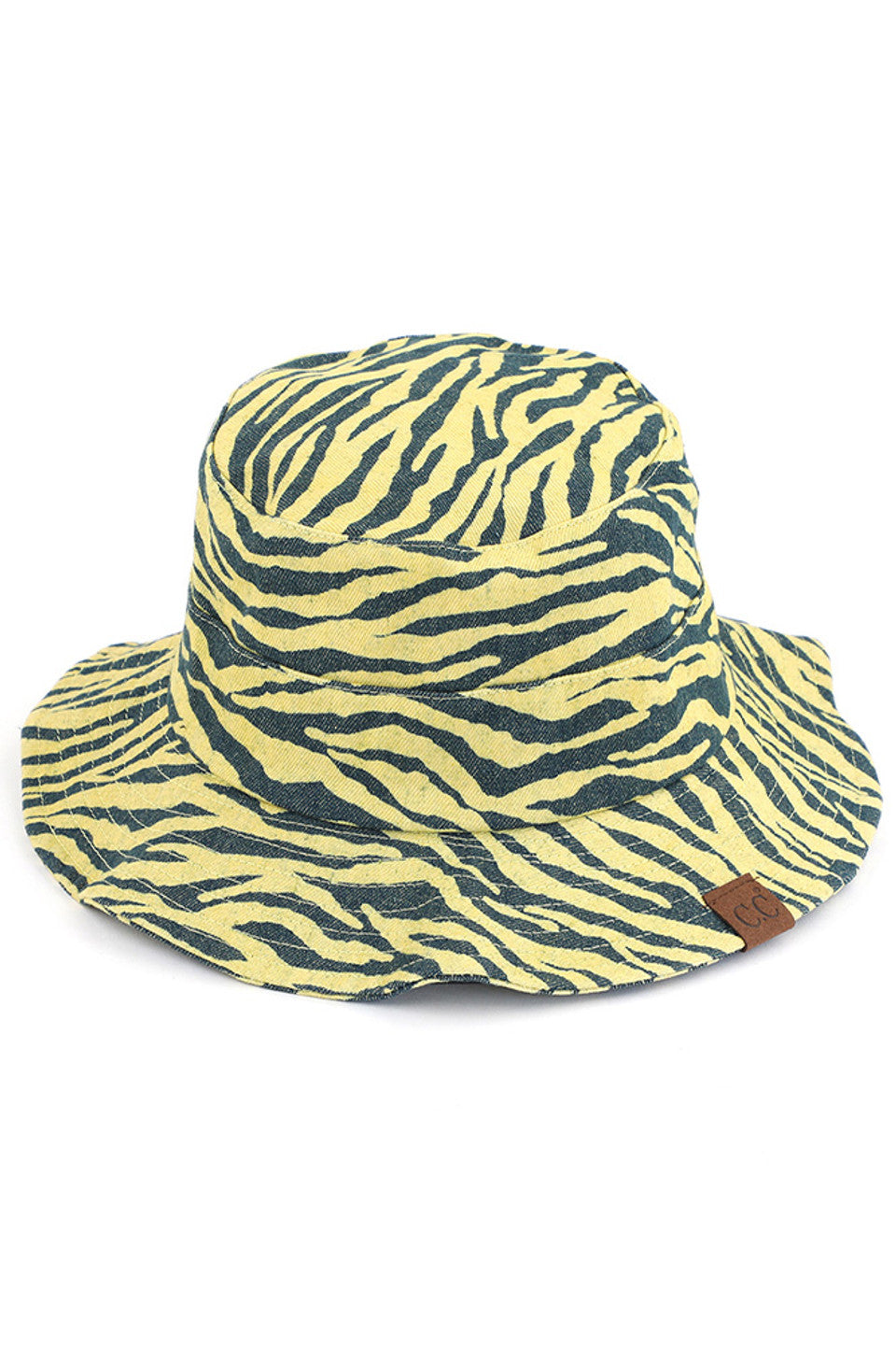 C.C ZEBRA PRINT BUCKET HAT from Madeline Love