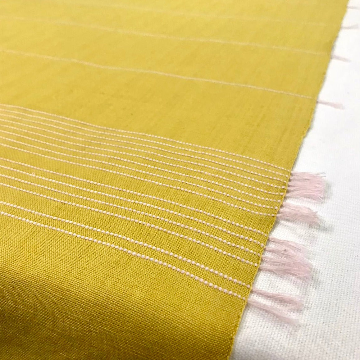 Mustard Handwoven Table Runner From Abroad Modern