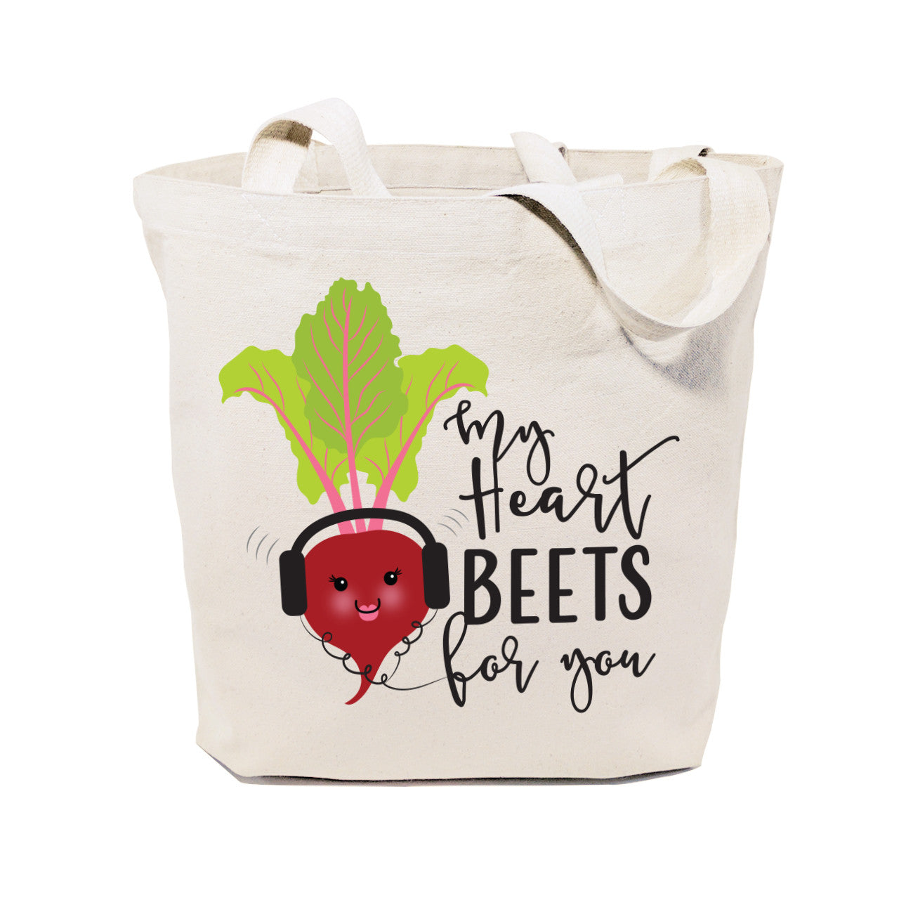 My Heart Beets for You Cotton Canvas Tote Bag from The Cotton & Canvas Co.