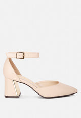 Myla Faux Leather Metallic Sling Heeled Sandals from London Rag International