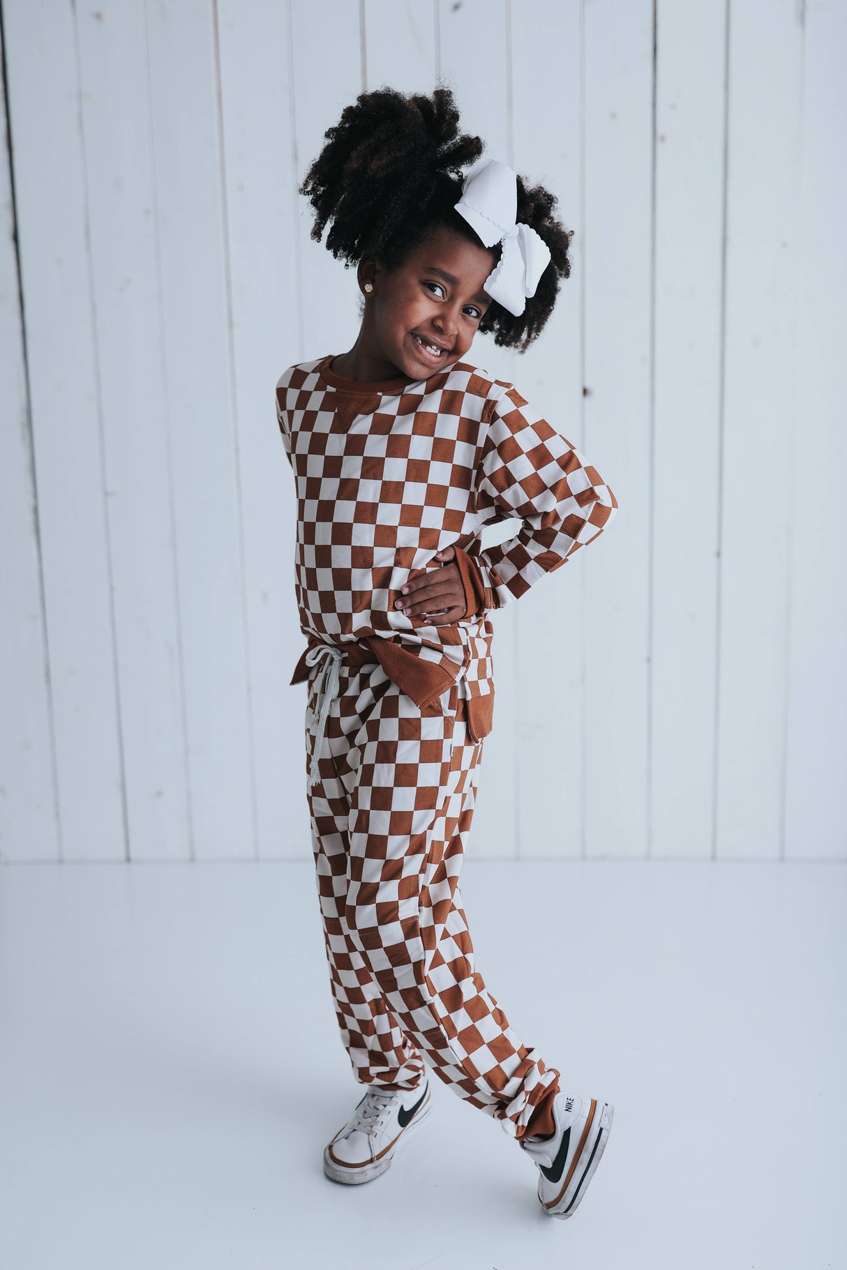 COPPER CHECKERS DREAM PULLOVER from DREAM BIG LITTLE CO