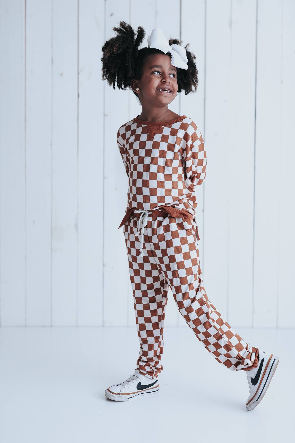 COPPER CHECKERS DREAM PULLOVER from DREAM BIG LITTLE CO