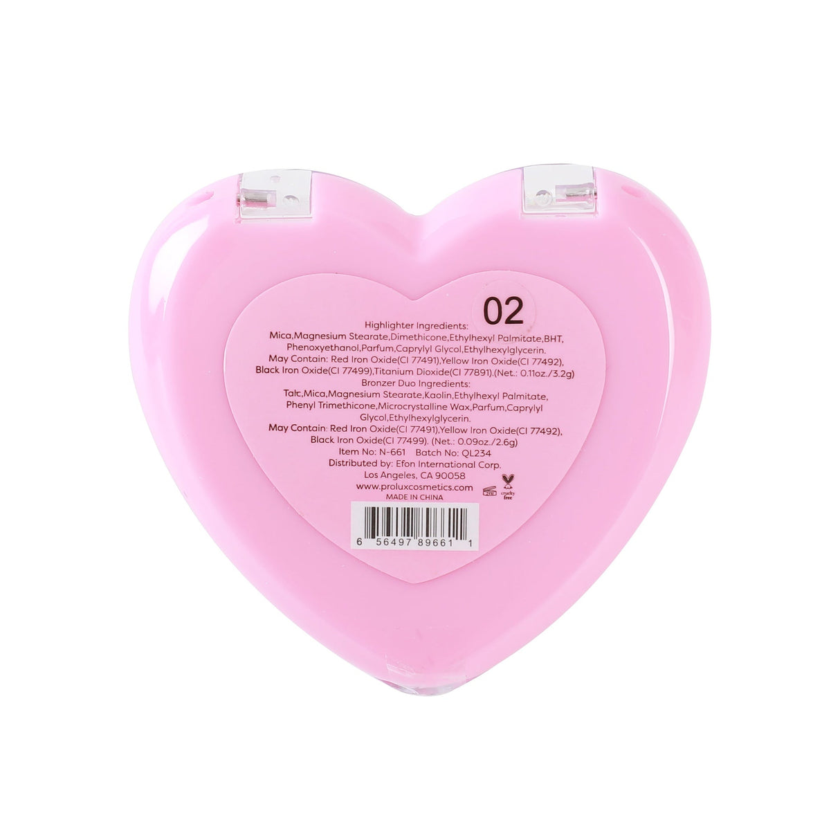 PxLook HeartBreaker Highlighter and Bronzer Duo from Prolux Cosmetics