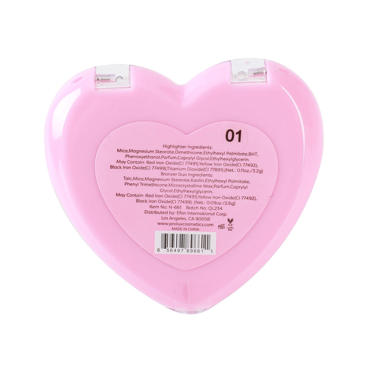 PxLook HeartBreaker Highlighter and Bronzer Duo from Prolux Cosmetics