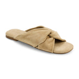 Nadia Slide Sandal in Oat Suede from Yosi Samra