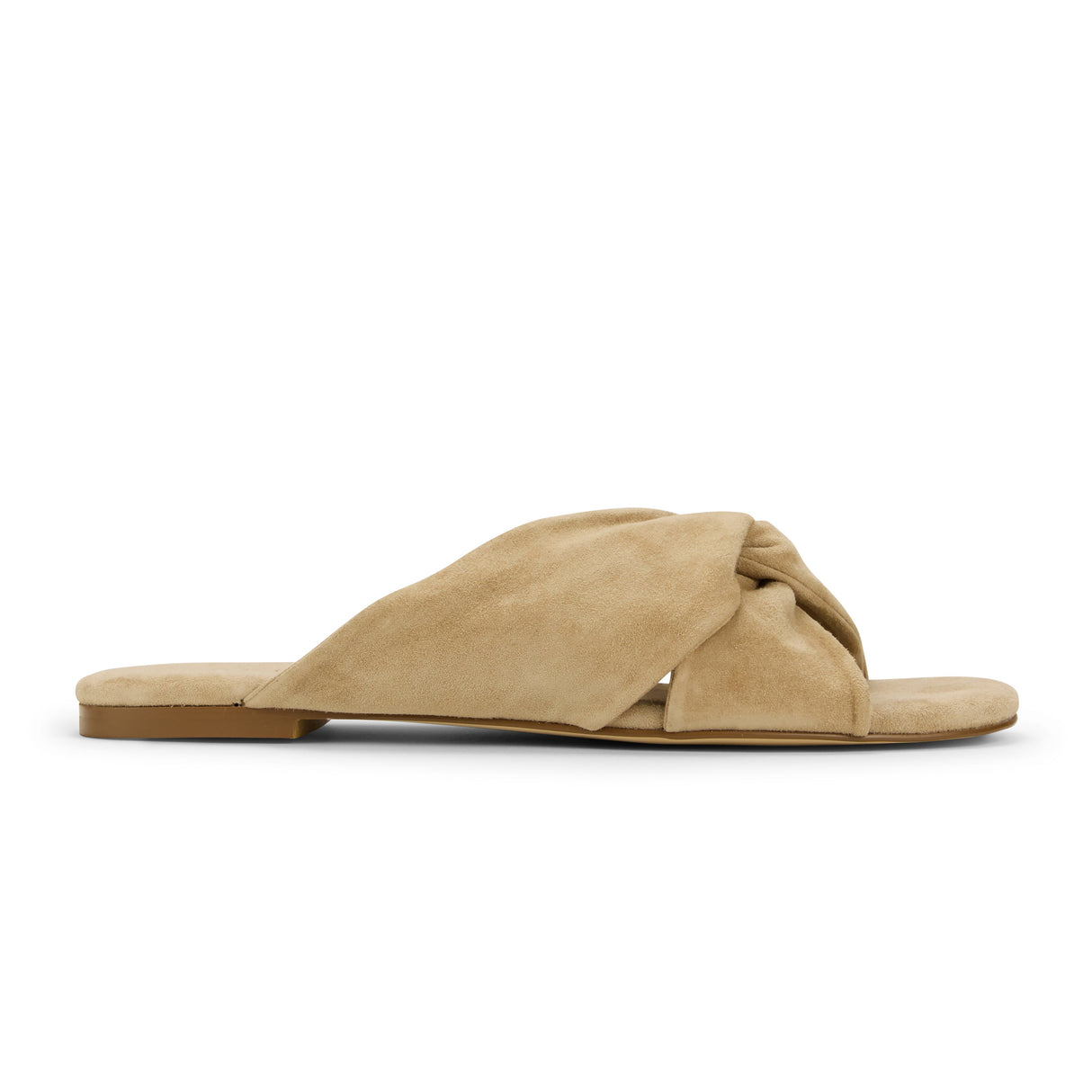 Nadia Slide Sandal in Oat Suede from Yosi Samra