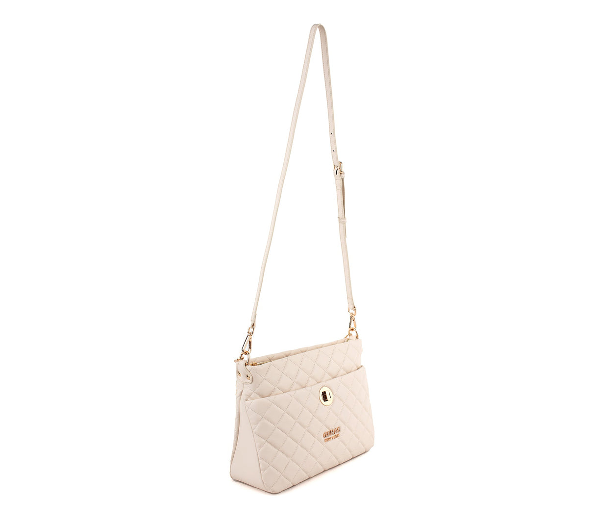 Koi - Off-white Quilted Vegan Leather Purse from Gunas New York