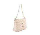 Koi - Off-white Quilted Vegan Leather Purse from Gunas New York