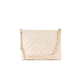 Koi - Off-white Quilted Vegan Leather Purse from Gunas New York