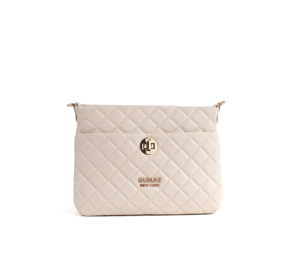 Koi - Off-white Quilted Vegan Leather Purse from Gunas New York
