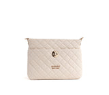 Koi - Off-white Quilted Vegan Leather Purse from Gunas New York