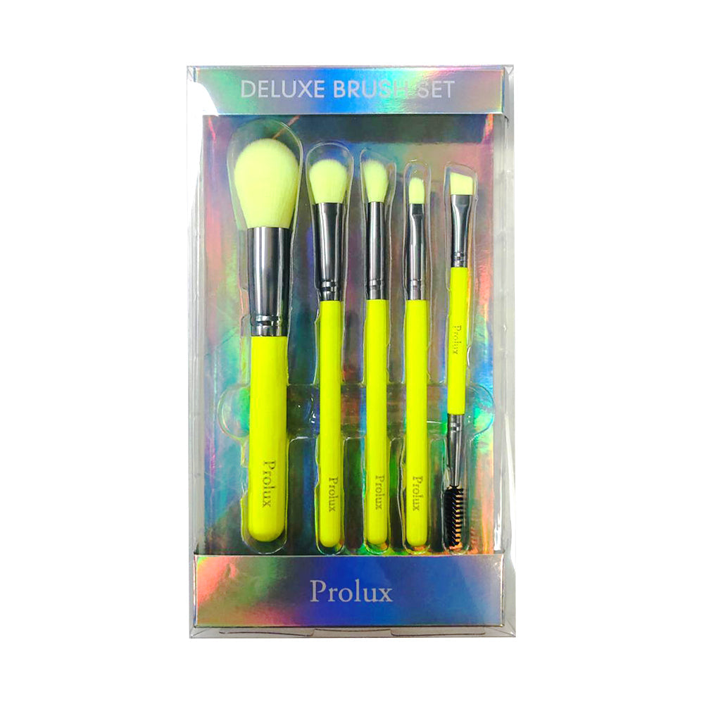 Deluxe Neon Brush Set | Makeup Brush Set From Prolux Cosmetics